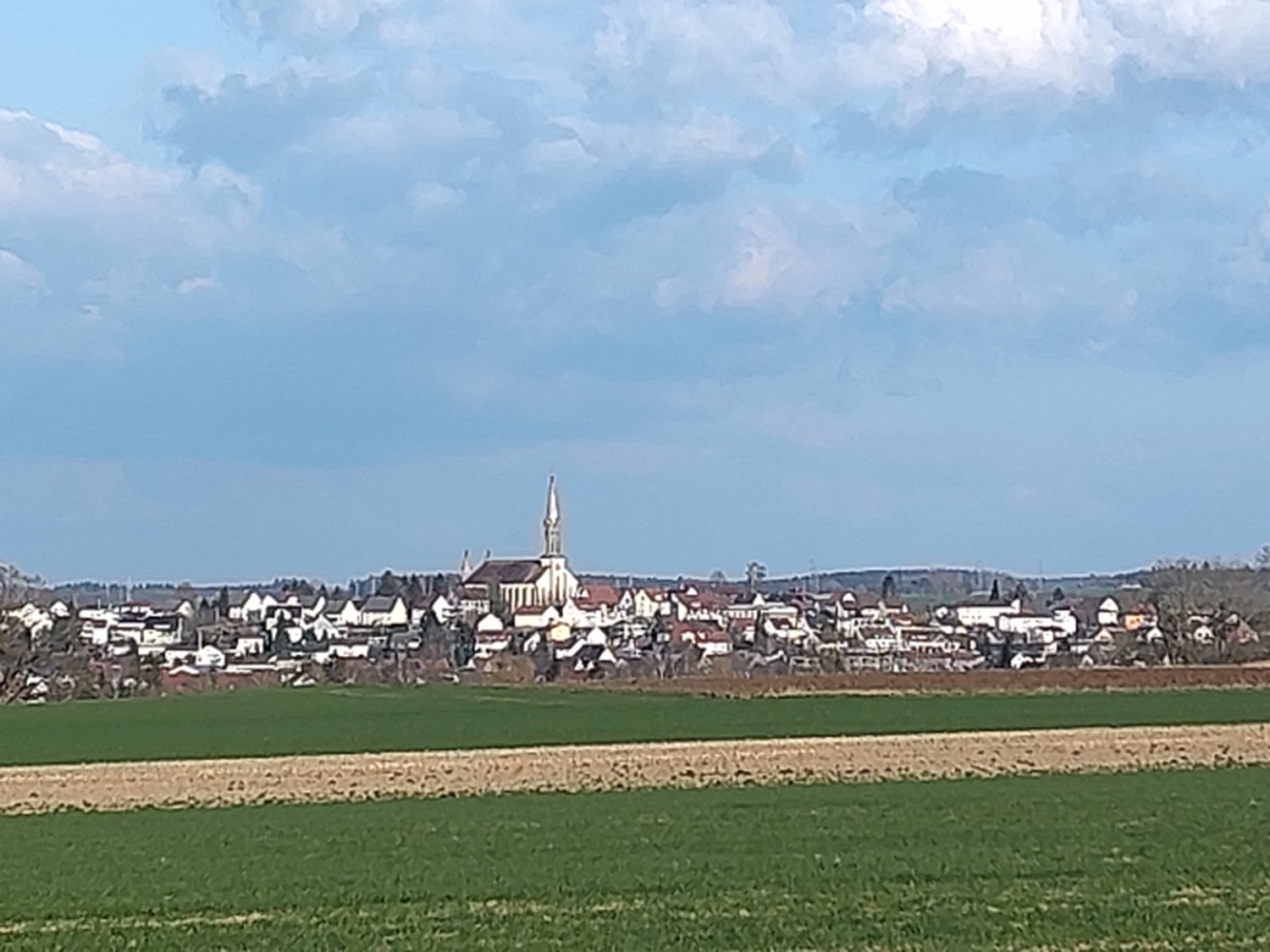 Kirche Hohentengen bei der Anfahrt zur Saisoneröffnung
